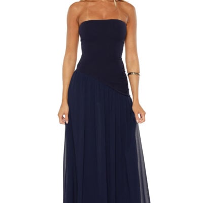 Beginning Boutique Zelia Strapless Navy Maxi Dress — 4 - Image 2