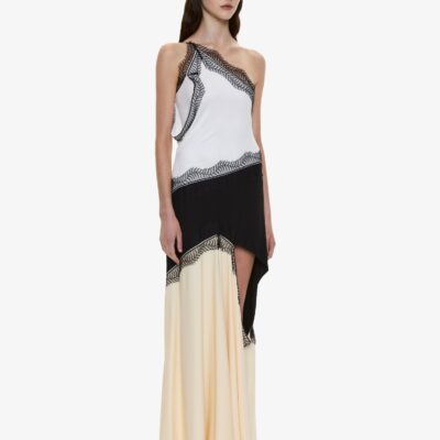 Christopher Esber Keira Split Lace One Shoulder Cutaway Dress — 4 - Image 2