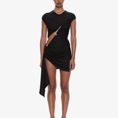 Christopher Esber Droplet Crystal Clasp Draped Tank Dress — 4 - Image 1
