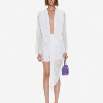 Christopher Esber Ripple Drape Long Sleeve Mini Dress — 4 - Image 1
