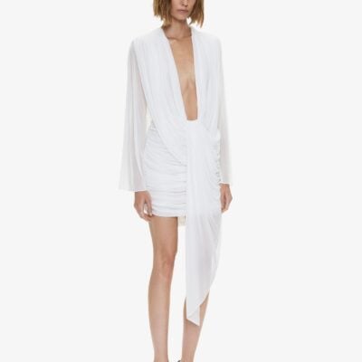 Christopher Esber Ripple Drape Long Sleeve Mini Dress — 4 - Image 2
