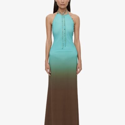 Christopher Esber Beach Quartz Halter Ombre Dress — 4 - Image 1