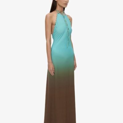 Christopher Esber Beach Quartz Halter Ombre Dress — 4 - Image 2