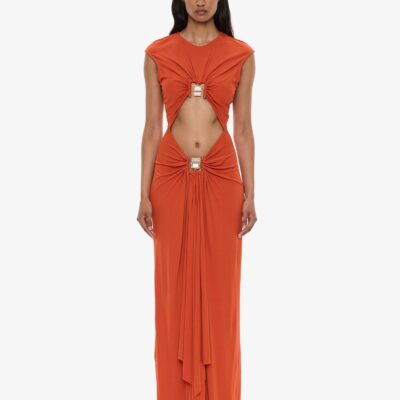 Christopher Esber Bezel Quartz Disconnect Short Sleeve Dress — 4 - Image 1
