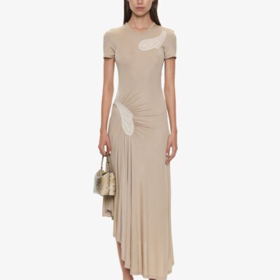 Christopher Esber Paisley Lace Rib Tee Dress — 4 - Image 1