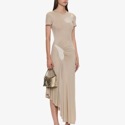 Christopher Esber Paisley Lace Rib Tee Dress — 4 - Image 2