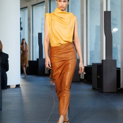 Christopher Esber Drop Leather Tee Dress — 4 - Image 1