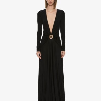 Christopher Esber Bezel Quartz Ruched Long Sleeve Dress — 4 - Image 1