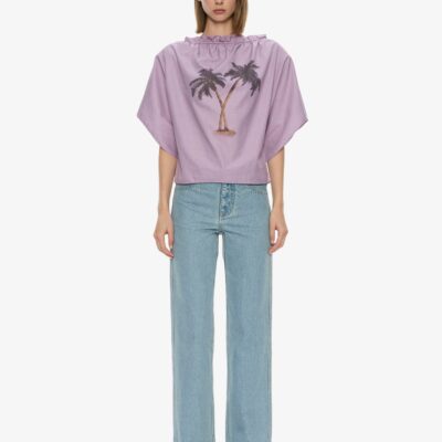 Christopher Esber Mirage Palm Poplin Top — 4 - Image 2