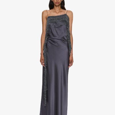 Christopher Esber Droplet Bead Crochet Trimmed Cami Dress — XXS - Image 1