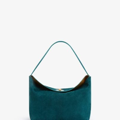 Christopher Esber Turnlock Suede Shoulder Bag - Image 1