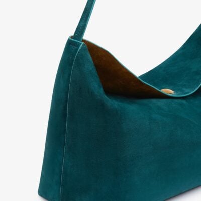 Christopher Esber Turnlock Suede Shoulder Bag - Image 2