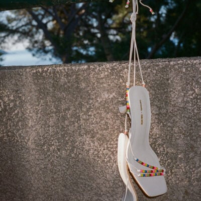 Ciao Lucia Larroudé x Ciao Lucia: Eloisa Sandal Ivory Leather - Image 2