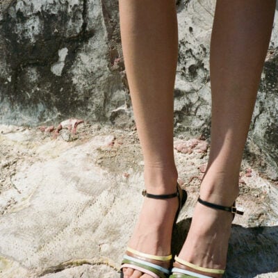 Ciao Lucia Larroudé x Ciao Lucia: Daiana Wedge Sandal Black Leather - Image 2