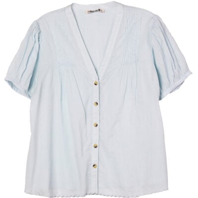Ciao Lucia Izaro Baby Blue Embroidered Cotton Top — XS - Image 2