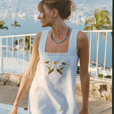 Ciao Lucia Edeme White Embroidered Linen Dress — XXS - Image 1