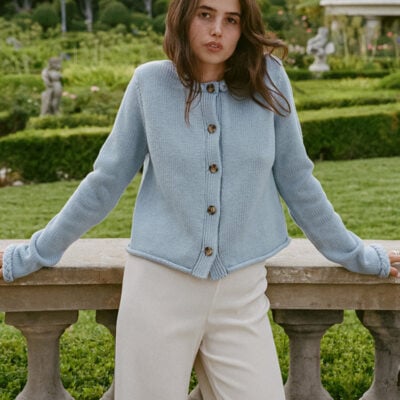 Ciao Lucia Doris Blue Jean Cotton Cardigan — XS - Image 2