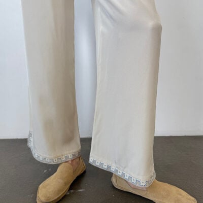 Ciao Lucia Dita Pant Ivory Silk — XXS - Image 2