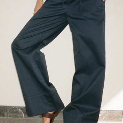 Ciao Lucia Yuli Midnight Cotton Twill Pant — XXS - Image 2