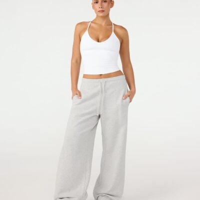 Crop Shop Boutique Wide Leg Sweatpants | Snow Marle — XXS - Image 2