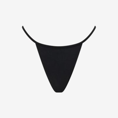 Crop Shop Boutique Swim Cheeky Bikini Thong | Black — XS - Image 2