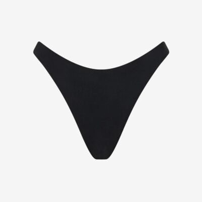 Crop Shop Boutique Swim Brazilian Bikini Thong | Black — XS - Image 2