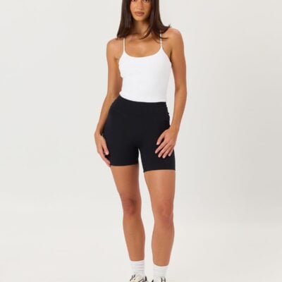 Crop Shop Boutique Serenity Shorts 6" | Black — XXS - Image 1