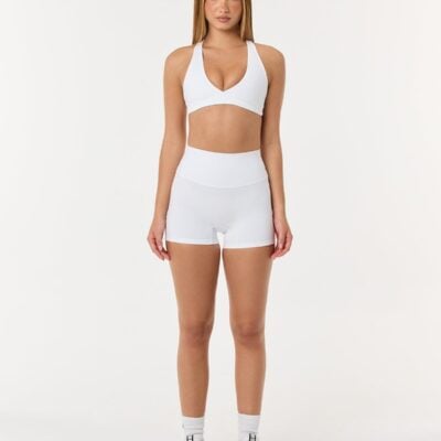 Crop Shop Boutique Serenity Shorts 4" | White — XXS - Image 1