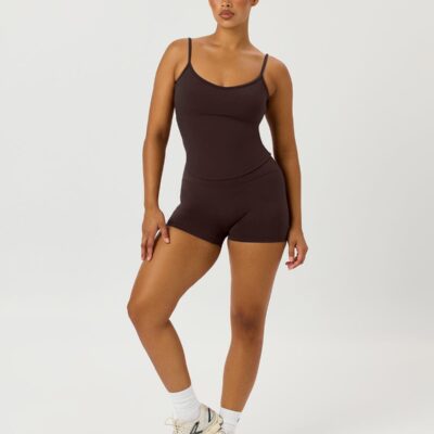 Crop Shop Boutique Serenity Shorts 4" | Espresso — XXS - Image 1