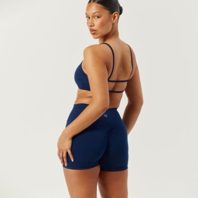 Crop Shop Boutique Serenity Scrunch Shorts 4" | Navy — XXS - Image 1