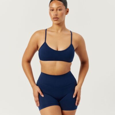 Crop Shop Boutique Serenity Scrunch Shorts 4" | Navy — XXS - Image 2