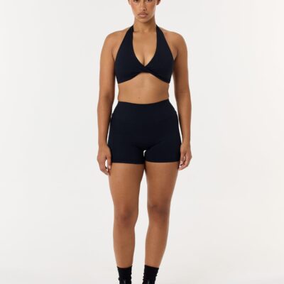 Crop Shop Boutique Serenity Invisible Scrunch Shorts 4" | Black — XXS - Image 1