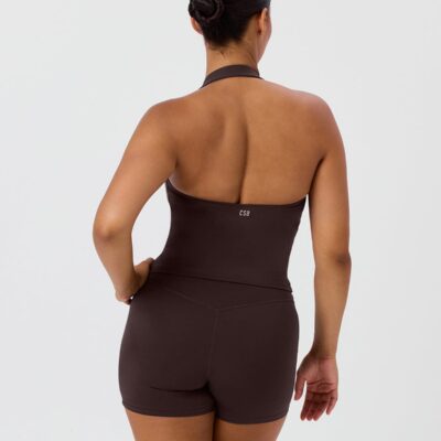 Crop Shop Boutique Serenity Halle Halter Tank | Espresso — XXS - Image 2