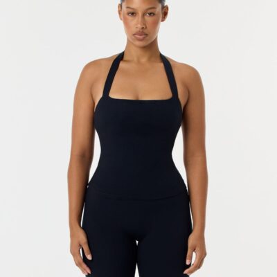 Crop Shop Boutique Serenity Halle Halter Tank | Black — XXS - Image 1