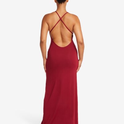 Crop Shop Boutique Scoop Neckline Maxi Dress | Cherry — XS - Image 2