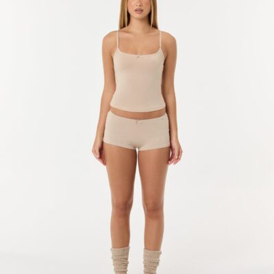 Crop Shop Boutique Picot Sleep Shorts | Teddy — XXS - Image 2