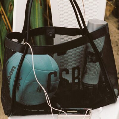 Crop Shop Boutique Mesh Tote Bag | Black - Image 1