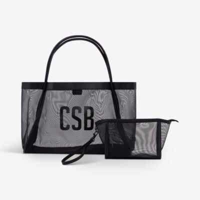 Crop Shop Boutique Mesh Tote Bag | Black - Image 2