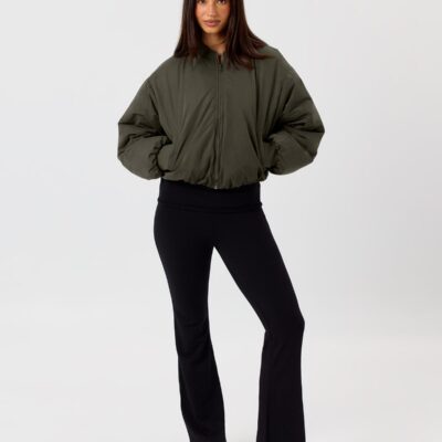 Crop Shop Boutique Jersey Flare Pants | Black — XXS - Image 1