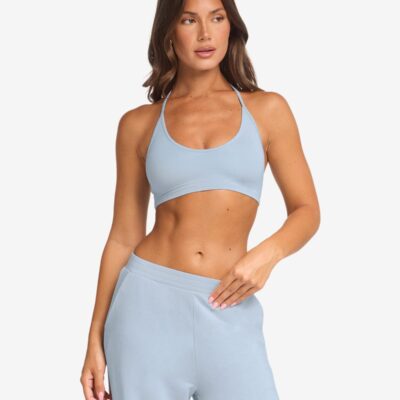 Crop Shop Boutique Halter Neck Crop | Dusty Blue — XS - Image 1