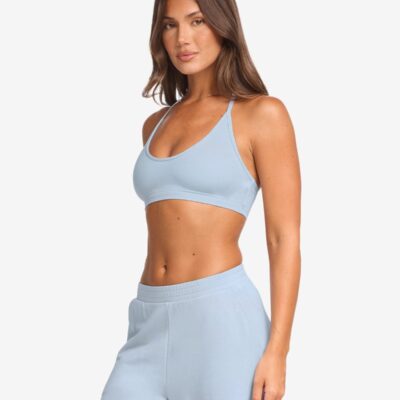 Crop Shop Boutique Halter Neck Crop | Dusty Blue — XS - Image 2