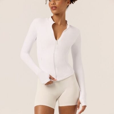 Crop Shop Boutique Freedom Longline Contour Jacket | White — XXS - Image 1