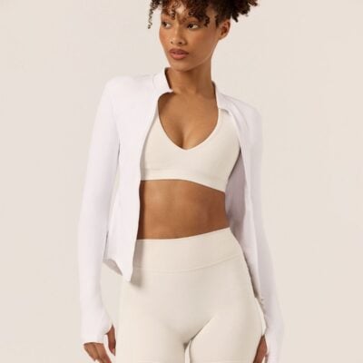 Crop Shop Boutique Freedom Longline Contour Jacket | White — XXS - Image 2