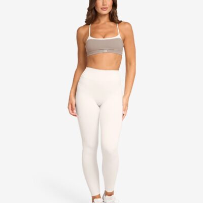 Crop Shop Boutique Form V Waist Leggings | Vanilla — XXS - Image 1