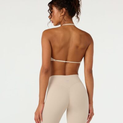 Crop Shop Boutique Form Micro Halter V Crop | Fawn — XXS - Image 2