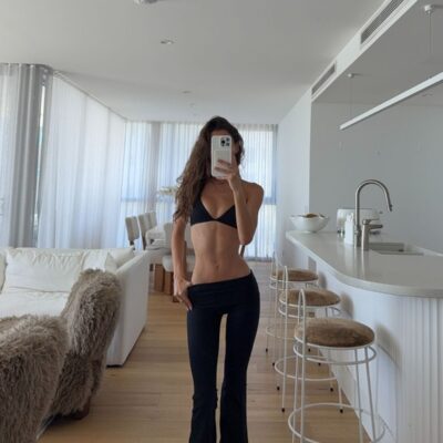 Crop Shop Boutique Form Micro Halter V Crop | Black — XXS - Image 2