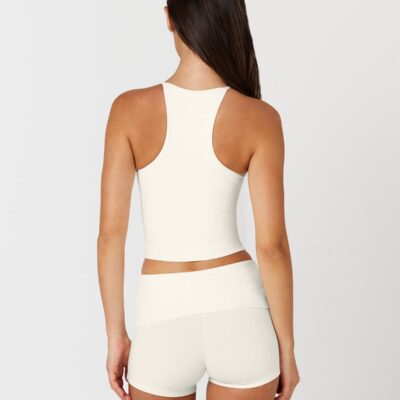Crop Shop Boutique Form Leisure Tank | Milk — XXS - Image 2