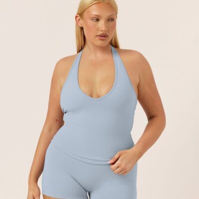 Crop Shop Boutique Form Jemma Tank | Dusty Blue — XXS - Image 1