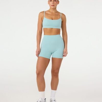 Crop Shop Boutique Form Invisible Scrunch Shorts 5" | Aquatic — XXS - Image 1