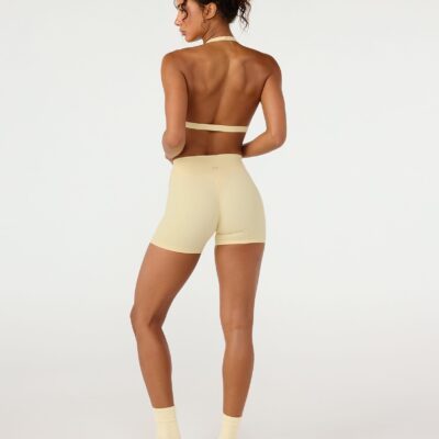 Crop Shop Boutique Form Invisible Scrunch Shorts 4" | Butter — XXS - Image 1